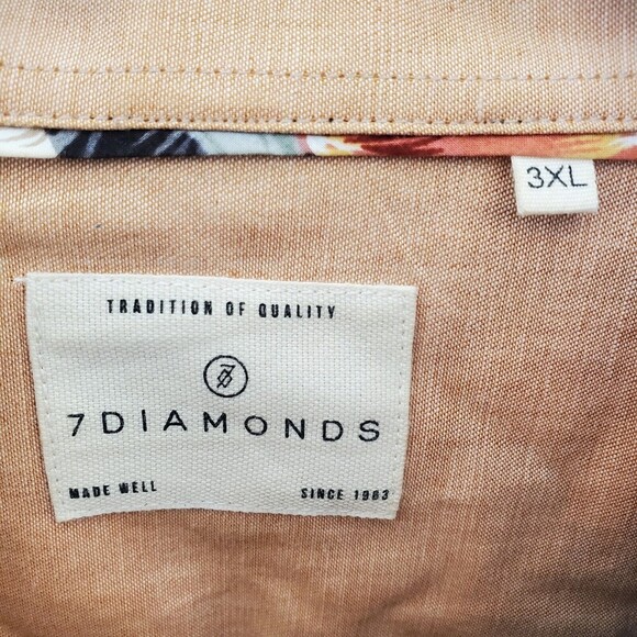 7 Diamonds Men's Short Sleeve Button Shirt Floral Classic Fit Sz 3XL Multicolor - Picture 2 of 16